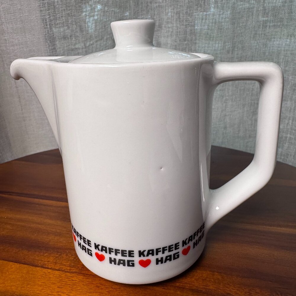 Vintage 1970s Schonwald Kaffee Hag Coffee Pot, German Porcelain